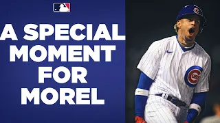 WHAT A MOMENT! Christopher Morel hits a HOME RUN in his FIRST Major League at-bat!!