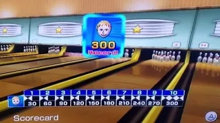 Wii Sports: Bowling a perfect 300 game!