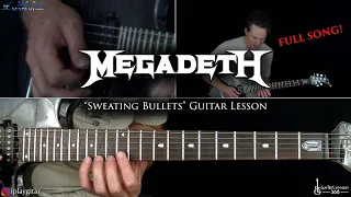 Sweating Bullets Guitar Lesson (Full Song) - Megadeth