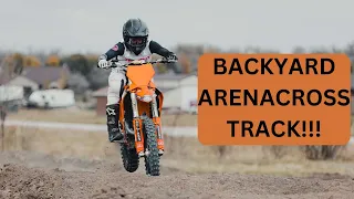 Building and riding a backyard arenacross track