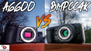 Sony A6600 VS Blackmagic Pocket Cinema Camera 4k!  Pro VS Consumer Which One Wins?!