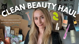 CLEAN BEAUTY HAUL | non-toxic makeup & skincare | acne safe, gluten-free, soy-free, hormone-safe