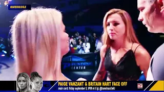 (Pops Off) Paige VanZant vs Britain Hart Face 2 Face Go Left As Girls Are Heated For Fight