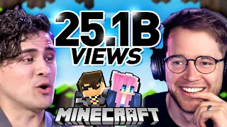 I spent a day with LEGENDARY OG MINECRAFTERS (DanTDM, SkyDoesMinecraft, LDShadowLady)