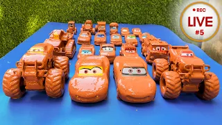 Clean up muddy minicars & disney pixar car convoys! Play in the garden