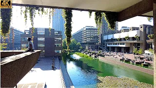 [4K]  London Walk - 😃  Intriguing Tour of The Unique Barbican Centre