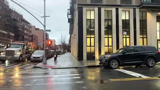 Live NYC Commute: To Manhattan Over Brooklyn Bridge - Jan 17, 2022