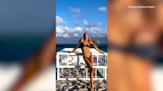 Video: Joy Corrigan flaunts her model figure in a TINY Miaou bikini