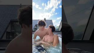 Two best friends in the pool 😈 #loveislove #comedy #happy #funny