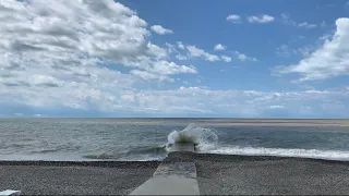 Дагомыс.Море после шторма.Пляж «ОК Дагомыс»