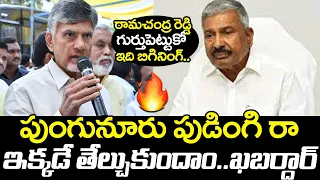 పుంగునూరు పుడింగి రా ఇక్కడే తేల్చుకుందాం..🔥| Chandrababu Serious Warning To Minister Peddireddy | TT