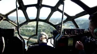 B 29 Fifi landing at Drake Field (FYV) cockpit view