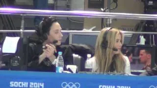 00012 Sochi 2014 Johnny WEIR and Tara Lipinski during FD