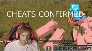 PROVING THAT PEWDIEPIE CHEATED IN HIS MINECRAFT WORLD