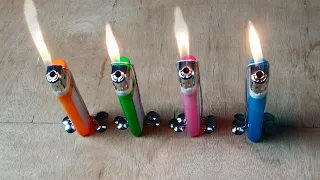 How long  the lighters burning continuously experiment Timelaspe