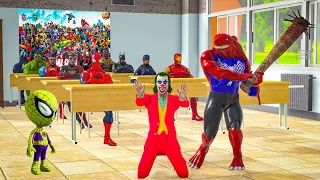 Superheroes Spiderman rescue shark spider-man roblox vs big hulk vs venom 3 vs joker