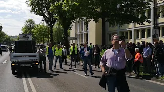 Thomas Röckemann (AfD) auf der 1. Mai-Demo in Erfurt