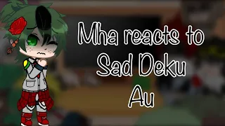 Mha Reacts Sad/Depressed deku Au || TW || Repost || Credits to • EMO • ||