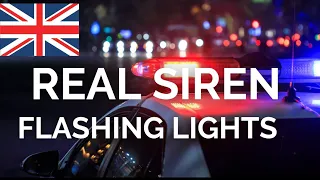 POLICE SIREN SOUND EFFECT & FLASHING LIGHTS - UK/BRITISH POLICE