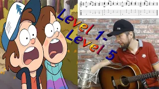 GRAVITY FALLS op. - Fingerstyle cover&tutorial with notes and guitar tabs