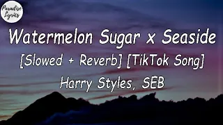 Harry Styles - Watermelon Sugar x Seaside - SEB [Slowed + Reverb] (Lyrics Video) [TikTok Song]