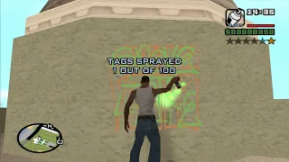 How to spray Gang Tag #95 at the beginning of the game - GTA San Andreas