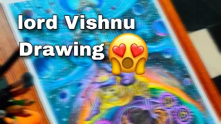 Lord Vishnu Drawing with colour pencil 🥰🤩 || #youtube #drawing#artist
