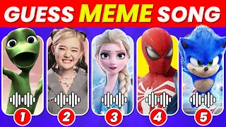 GUESS MEME & WHO'S SINGING 🎤🎵 🔥| Lay Lay, King Ferran, Salish Matter,MrBeast, Tenge Tenge Song, Elsa