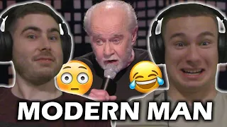 George Carlin - Modern Man REACTION!! 😳😂 HE'S GOING TOO FAST!