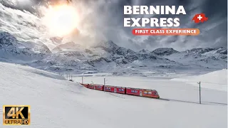 First-Class Experience on World's Most Scenic Train Ride | Bernina Express Chur to Tirano 🇨🇭🏔️