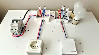 Bir sigorta ile Priz ve Lamba bağlantısı nasıl yapılır, Elektrik tesisatı buat ve  kablo montajı