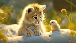 Cute Baby Animals - Funny Wild Cute Animals With Relaxing Music (Colorfully Dynamic)