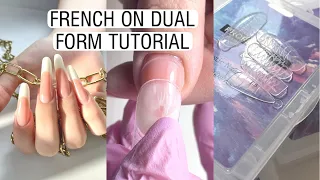 FRENCH ON DUAL FORM TUTORIAL /HIS MAJESTY FRENCH 👑NIGHTMARE FOR NAIL TECH