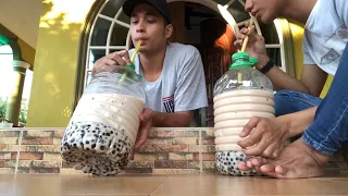 VLOG 10 | Making our own HUGE Bubble Milk Tea.