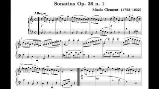 Clementi Piano Sonatina Op. 36 No. 1 in C Major - Complete w/ Sheet Music