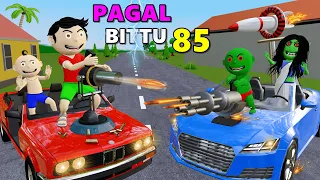 Pagal Bittu Sittu 85 | Super Car Wala Cartoon | Bittu Sittu Toons | Pagal Beta | Cartoon Comedy.