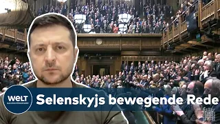 PUTINS KRIEG: Selenskyj beschwört ukrainischen Kampfgeist vor britischem Unterhaus | WELT Dokument