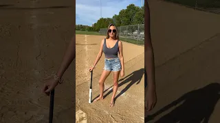 Teaching my girlfriend how to play softball