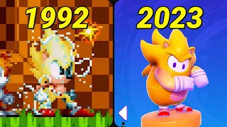 Evolution of SUPER SONIC Idle Animations (1992-2023)