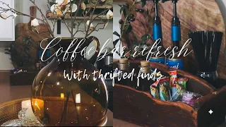 Coffee bar refresh with vintage thrifted finds