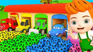 Bingo Song + More Baby Songs 🍭 | Excavator, BusSchool, TankerTruck 🚖 | Eternity Five & Kids Songs