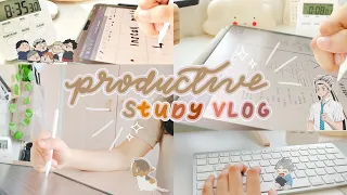 study vlog 💻 10 hr productive study day: online classes, digital note taking, doing school work