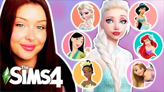 Creating Sims as Modern Disney Princesses in The Sims 4 // Sims 4 Disney CAS Challenge (CC)