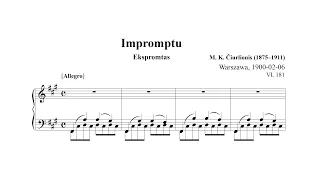 M. K. Čiurlionis – Impromptu VL 181 (1900) [Score]