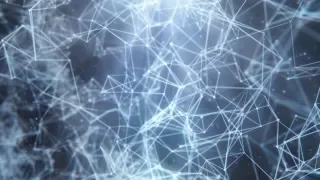 Futuristic Network Connection of Data and Glowing Geometric Plexus 4K Background VJ Video Effect