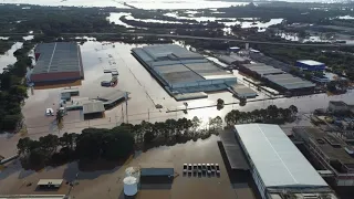 ESTEIO - ENCHENTE 2024 - TOMADO DE AGUA - EMPRESAS SUBMERSAS