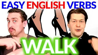 Learn English Verbs: WALK 🚶‍♀️ Easy English Comprehensible Input Beginner Lesson | Natural Approach