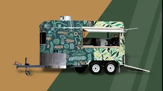 Food caravan animated mock up