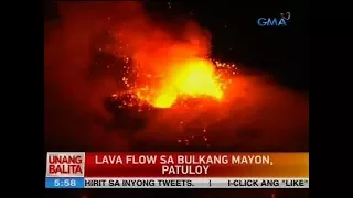 Lava flow sa Bulkang Mayon, patuloy