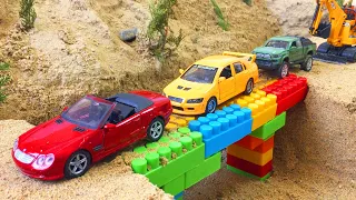 Build Bridge Construction Vehicles, Dump Truck Toys, Toy Car Story | Kiddo Toys